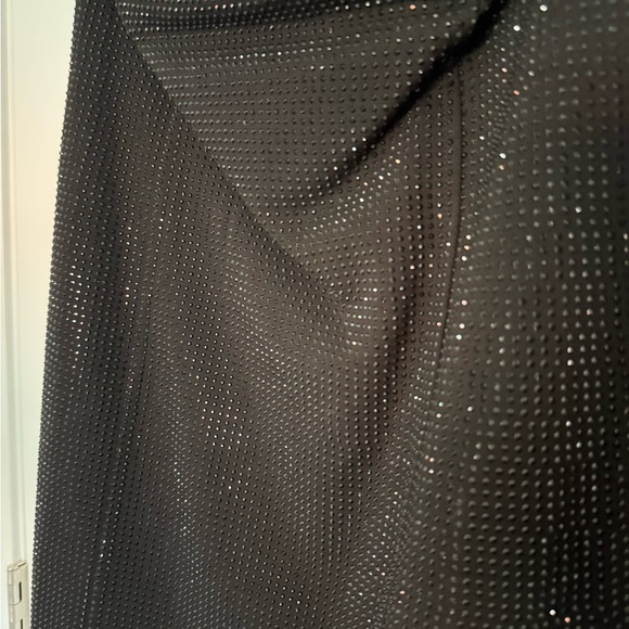 Simons Black Rhinestone Strapless Dress - Picture 3 of 5